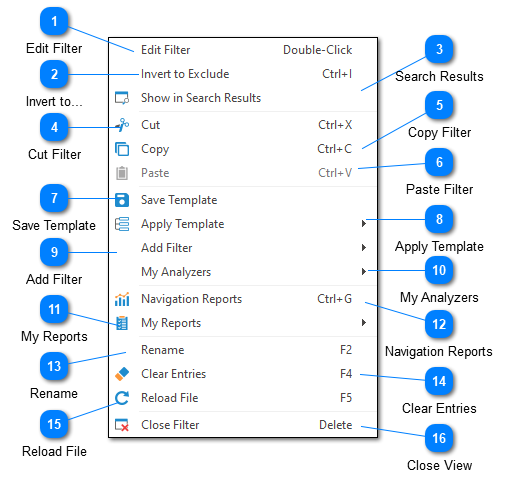 Filter Context Menu