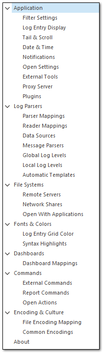 Application Settings