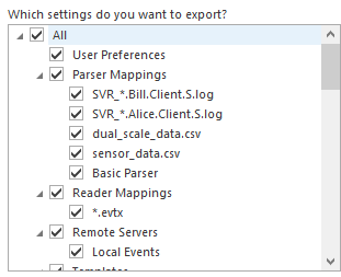 2. Export Selection