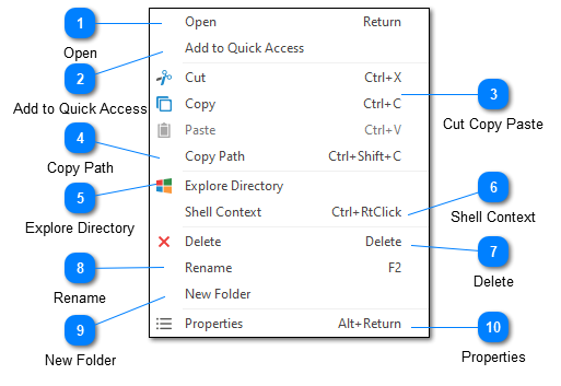 Folder Context Menu