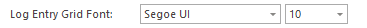 2. Log Entry Grid Font
