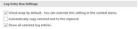 2. Log Entry Settings