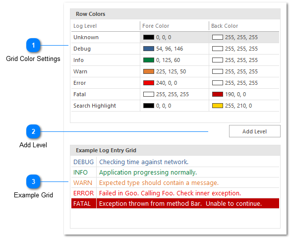 Log Entry Grid Color