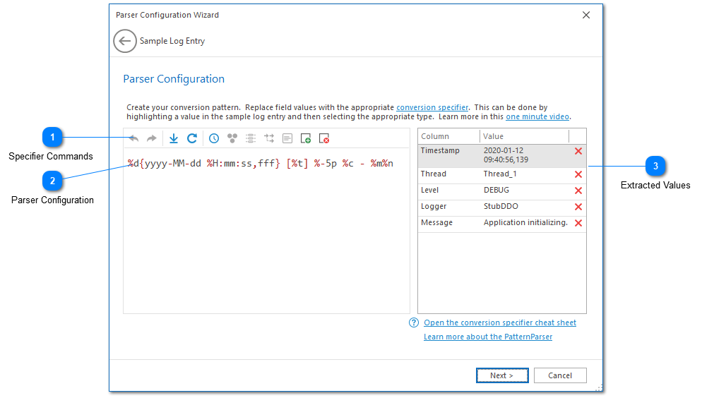 Parser Configuration