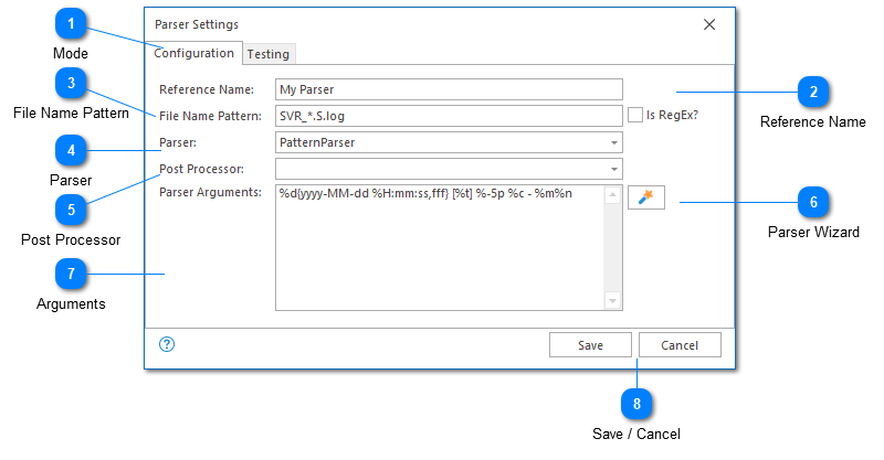 Parser Settings