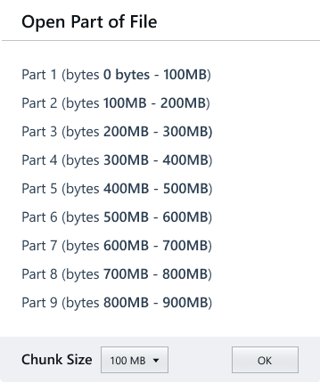 Open large log files.