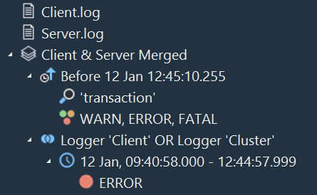 Log file filters